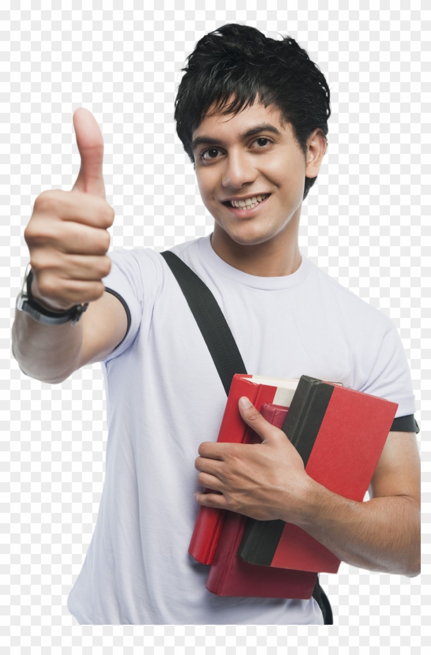 Student Png - College Student With Thumb Clipart