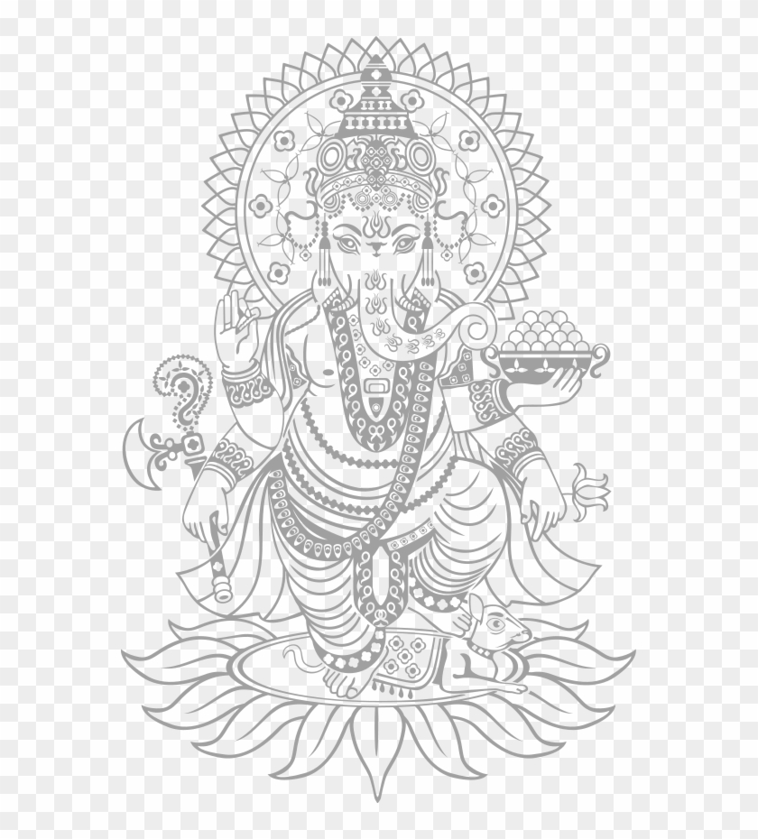 Mandala Buddha, Ganesha Pictures, Lord Ganesha, Shri - Ganesh Blanco Y Negro Clipart