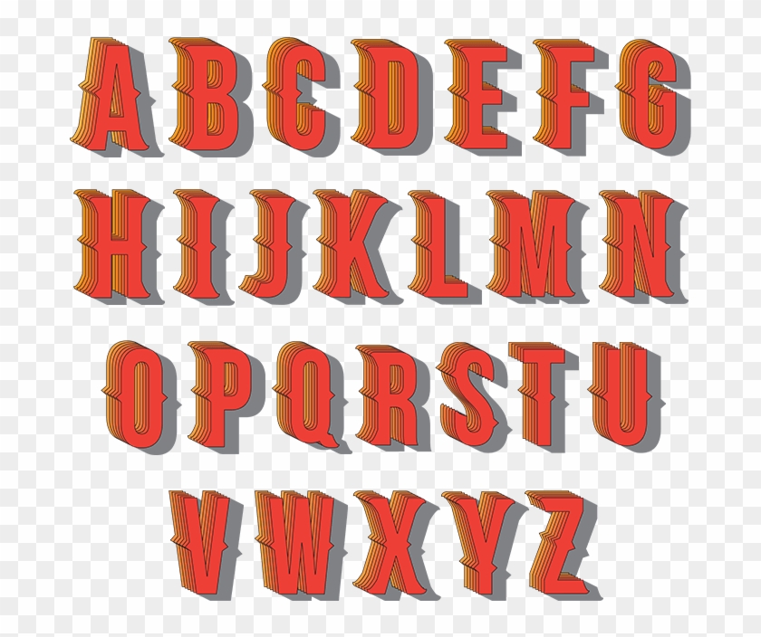Indian Red 3d Font Clipart #212694