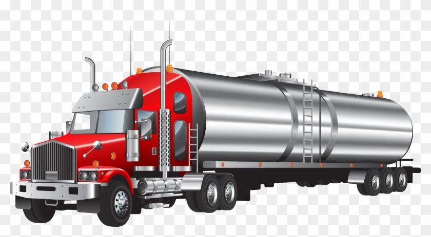 Truck And Trailer Silhouette At Getdrawings - Tank Truck Png Clipart