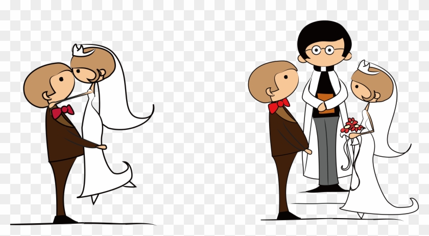 Kisspng Wedding Invitation Cartoon Clip Art Bride And - Couple Wedding Clip Arts Png Transparent Png