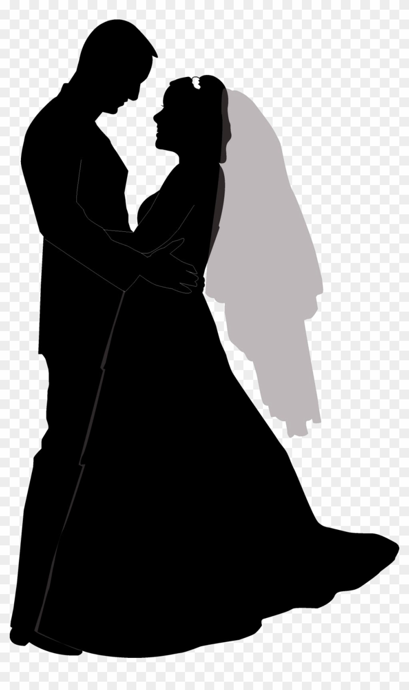 Wedding Couple Silhouette Png Free Download - Wedding Couple Silhouette Clip Art Transparent Png