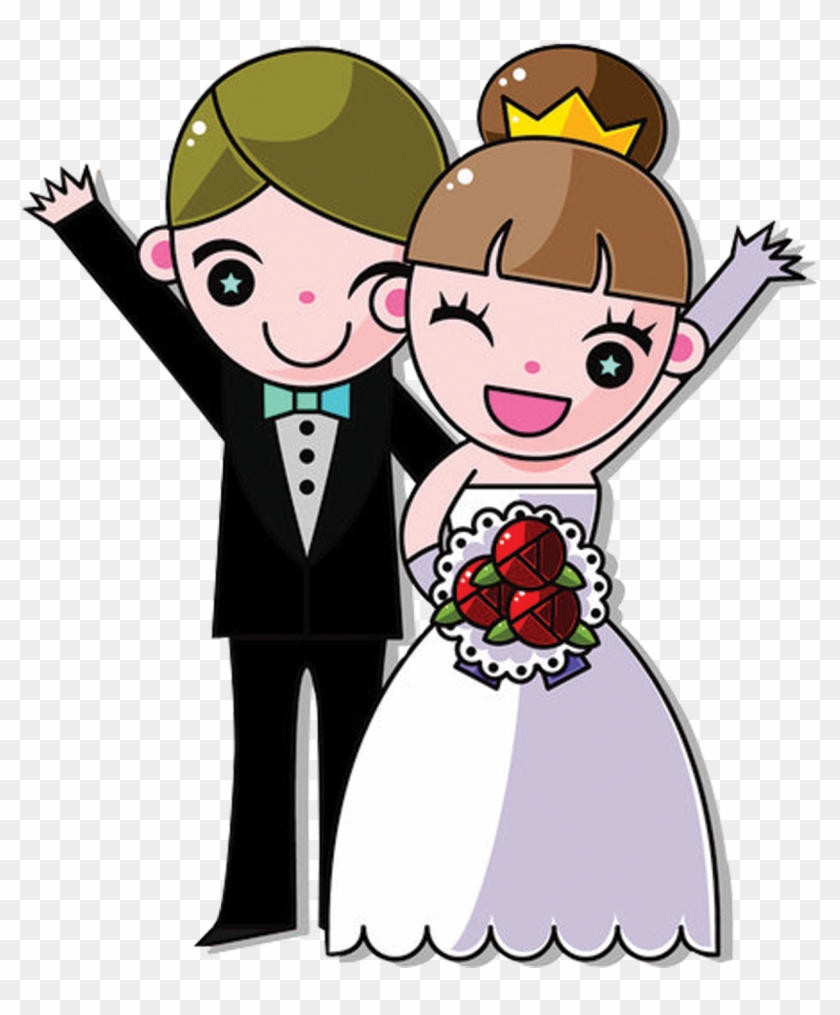 Bride Marriage Wedding Couple - Wedding Couple Animation Png Clipart #213335