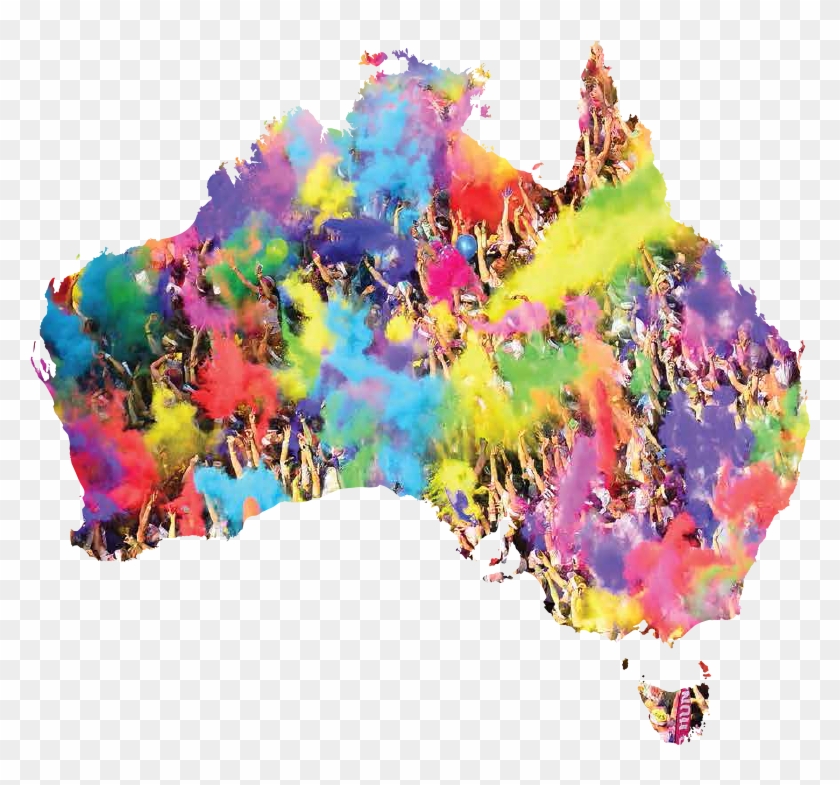 Colourful Map Of Australia Clipart #214003