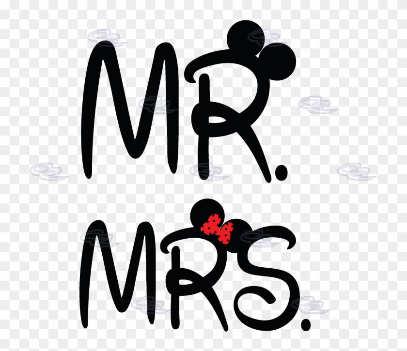 Mr&mrs Disney Cute Couple Shirts For Mr And Mrs With - Mr & Mrs Disney Clipart