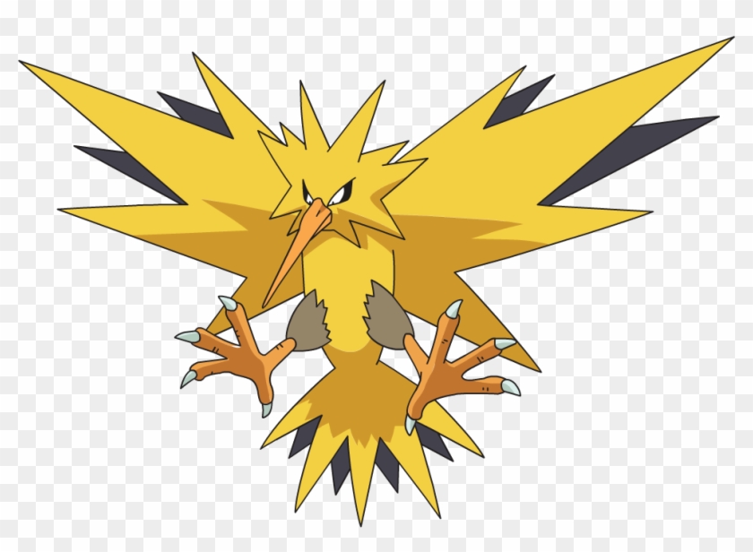 Zapdos Er Team Instinct Sin Maskott - Pokemon Legendary Birds Zapdos Clipart
