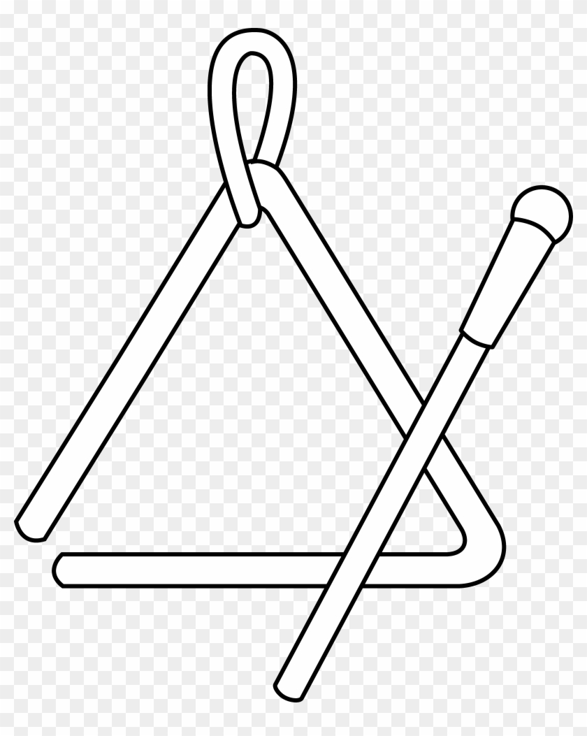 Picture Transparent Library Instrument Cymbal - Triangle Instrument Coloring Page Clipart