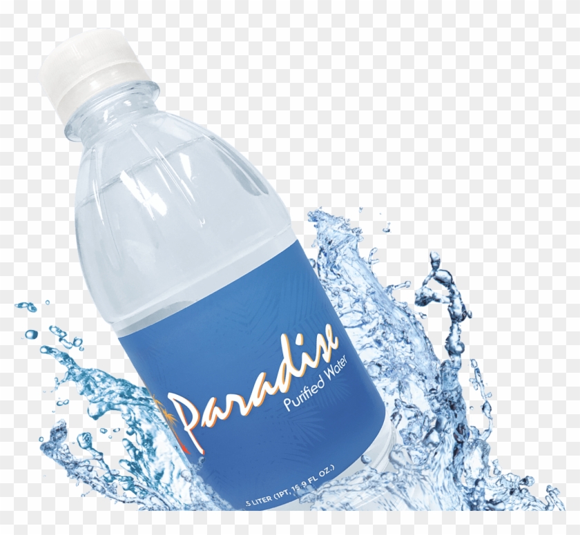 Water Splash Label - Water Bottle Clipart #214336