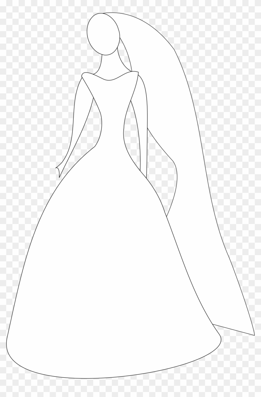 What Is A Silhouette Dress At Getdrawings - Wedding Dress Animation Clipart #214384