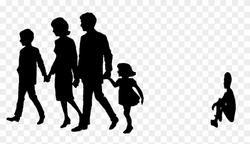 Black Family Reunion Clip Art Clipart - Family Walking Silhouette Png Transparent Png