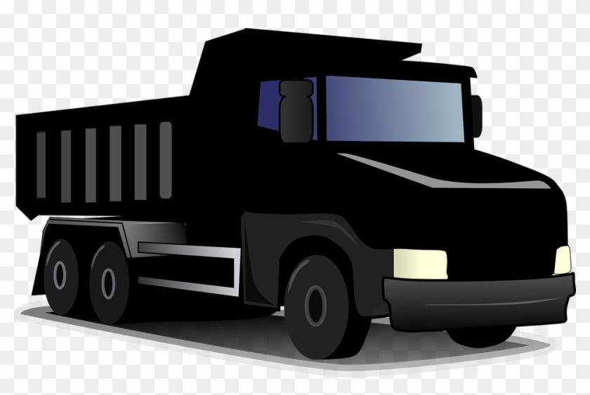 Graphic Royalty Free Download Truck Clipart Trucking - Black Dump Truck Clipart - Png Download