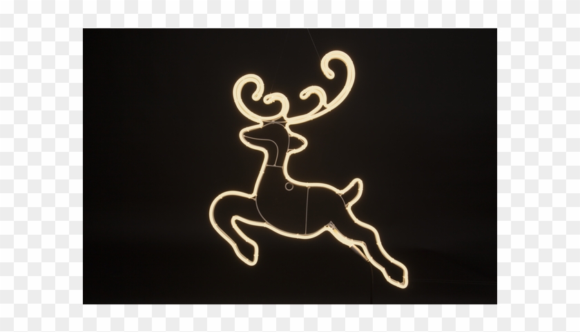Silhouette Neoled - Rentier Leucht Silhouette Clipart