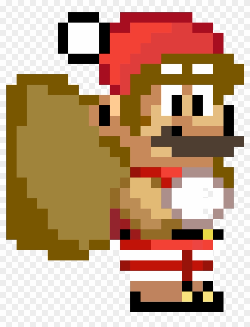 Christmas Mario Custom Emoji - Super Mario Odyssey Sprite Clipart