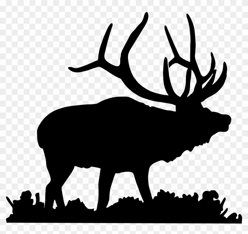 Deer Head Silhouette Png Download - Elk Silhouette Clipart #215727