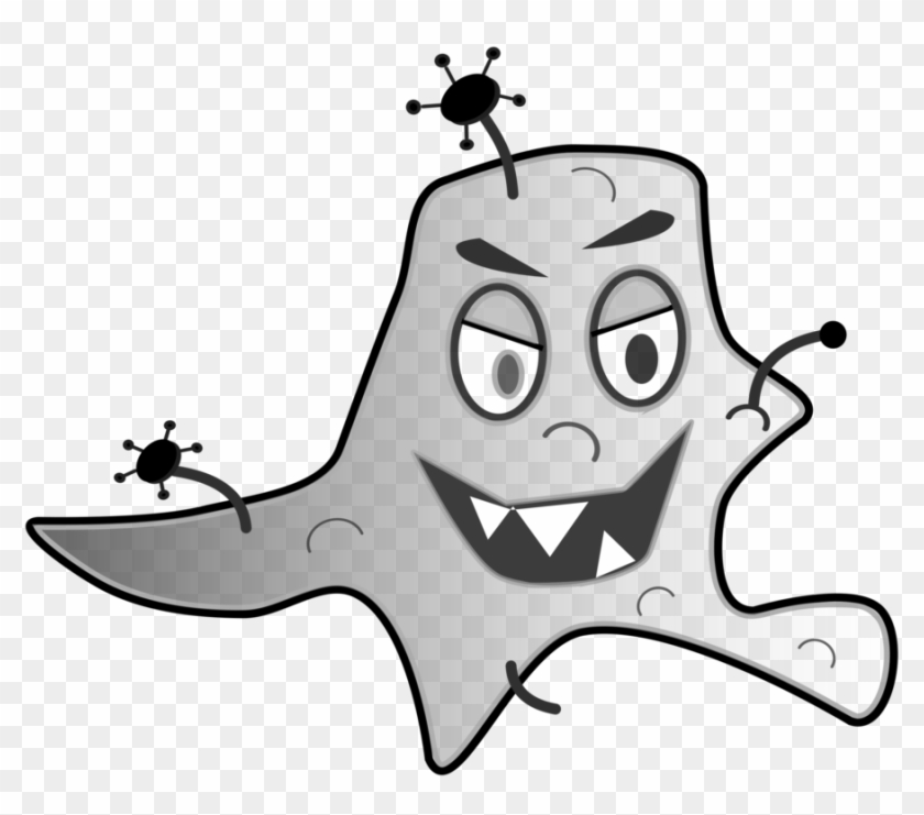 Bacteria Microorganism Drawing Cell Germ Theory Of - Cartoon Germ Png Clipart