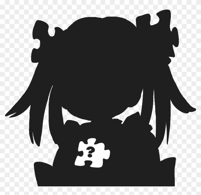 Wikipe-tan Silhouette - Silhouette Positive And Negative Clipart #215858