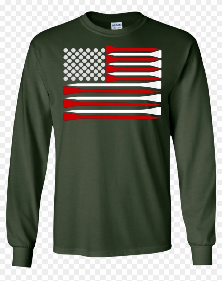 Usa Flag For Golfer, Long Sleeve Tee, Golf Flag Usa Clipart #216019