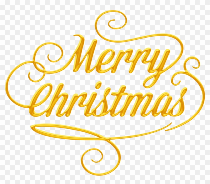 Merry Christmas Text Transparent Png Clip Art - Calligraphy #216387