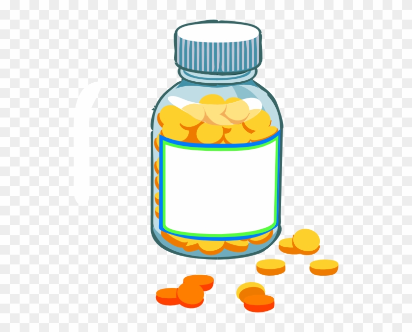 Blank Pill Bottle Clip Art At Clker Pluspng - Medicine Bottle Clipart Transparent Png