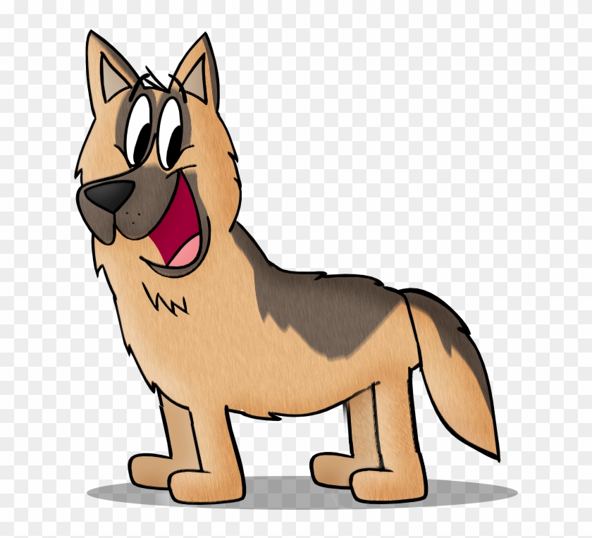 28 Collection Of German Shepherd Puppy Clipart - Dog Cartoon German Shepherd - Png Download #216680