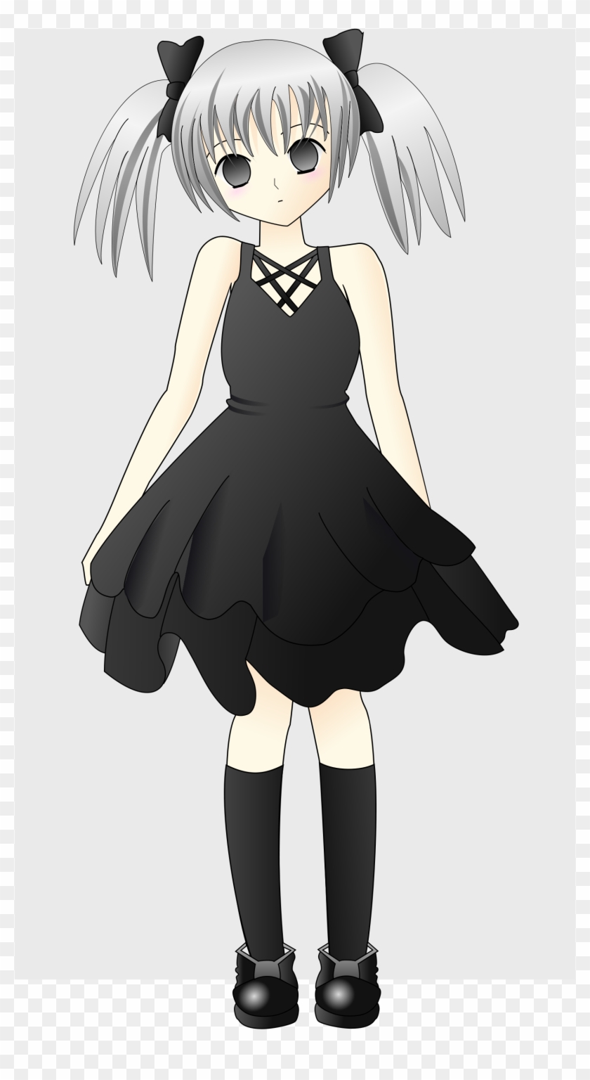Open - Little Anime Girl With Gray Hair Clipart #216887