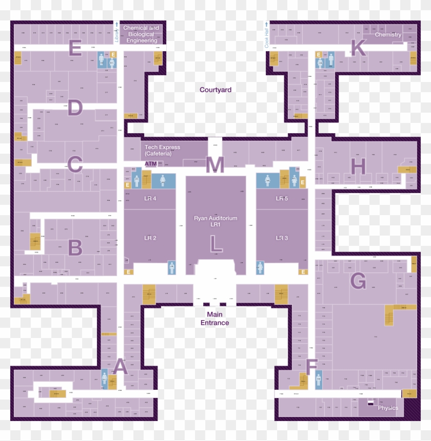 First Floor Of The Technological Institute Building Clipart