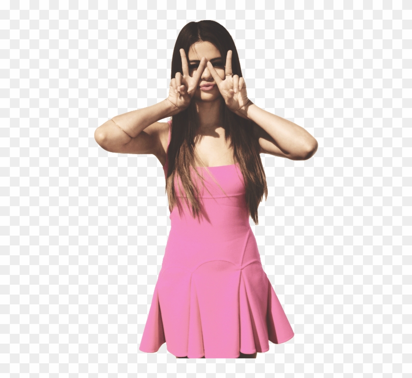 Music Stars - Selena Gomez Doing The Peace Sign Clipart #217888