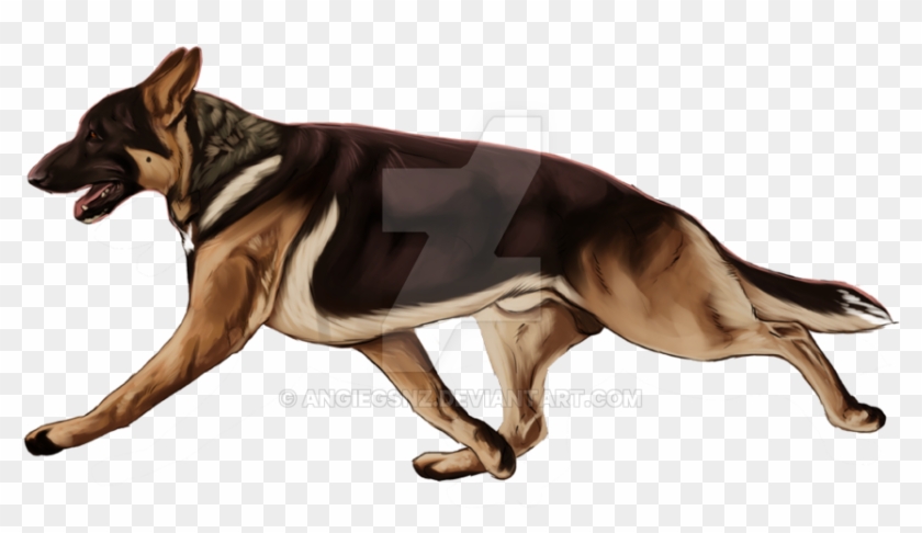 German Shepherd Logo Design - Old German Shepherd Dog Clipart