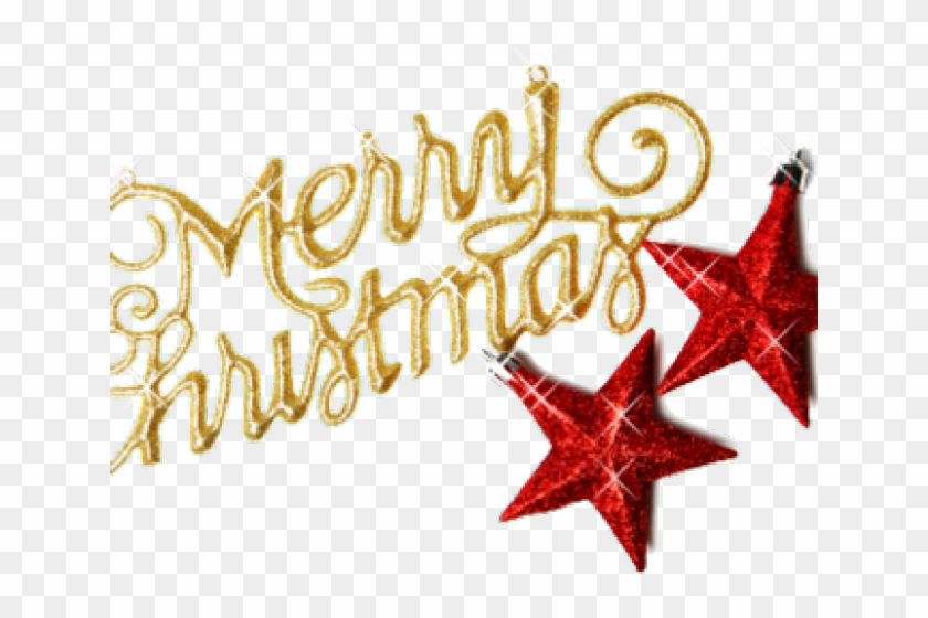Merry Christmas Text Png Transparent Images - Motif Clipart