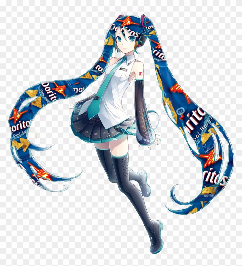 Hatsune Miku Doritos Hair - Dorito Hair Clipart