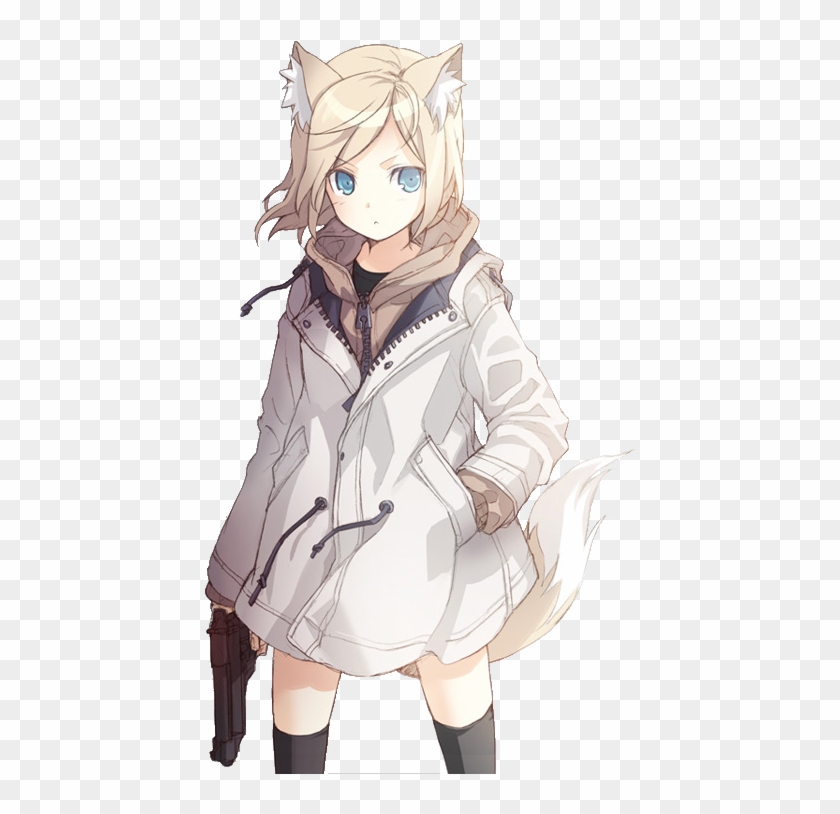 Plausibility Of The Japanese Nekomimi - Fox Girl With Gun Clipart #218482