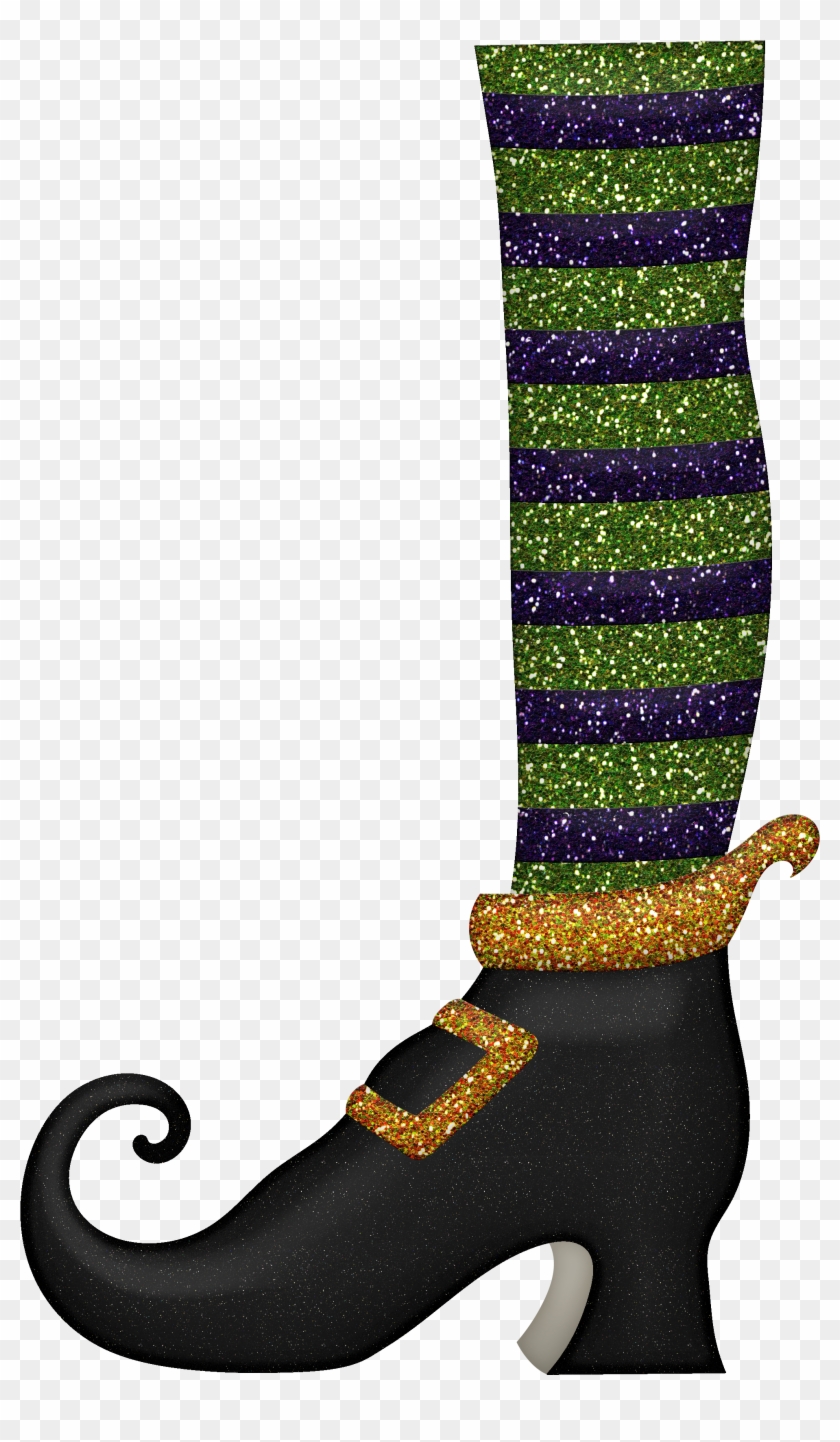 Shoe And Leg - Halloween Svg Witch Shoes Clipart