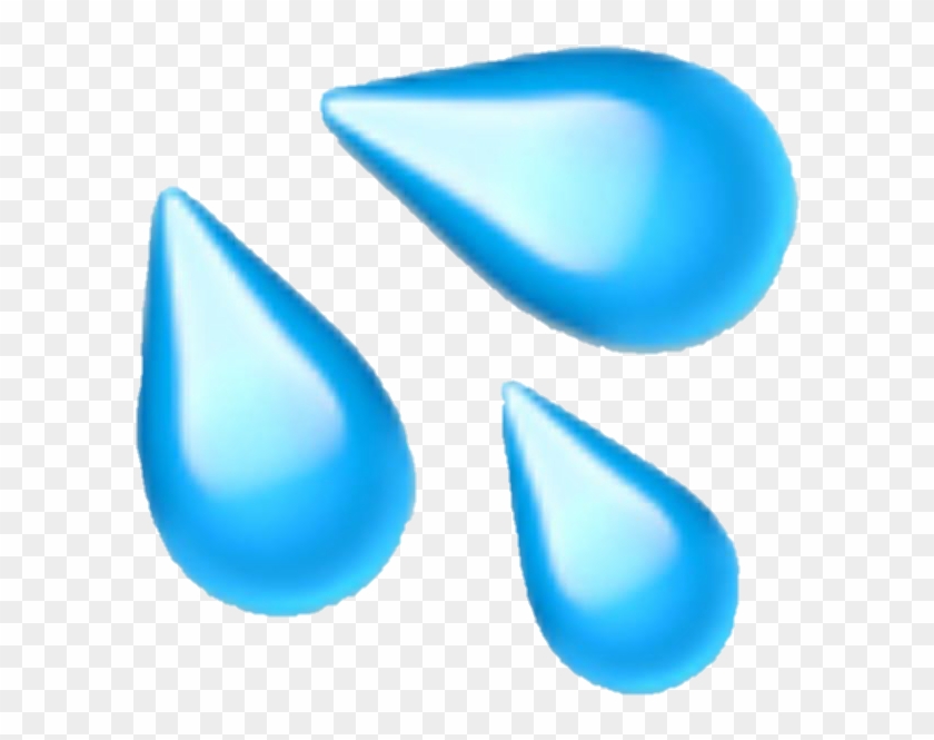 Raindrops Clipart Sweat Drops - Iphone Water Drop Emoji - Png Download