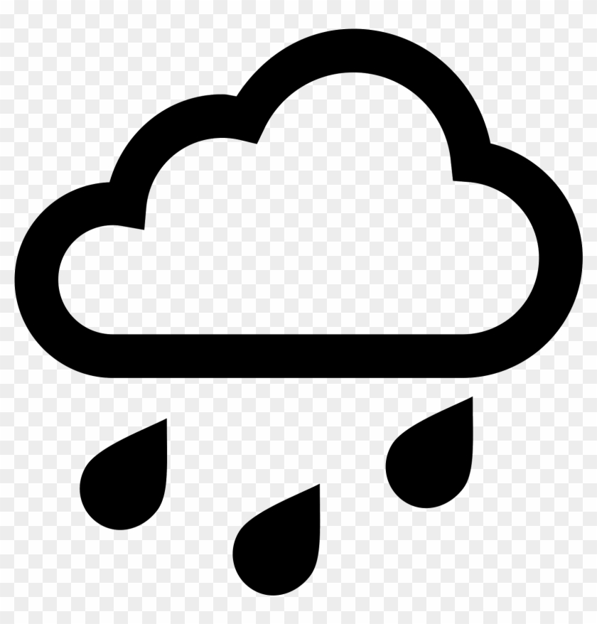 Raindrops Clipart Heavy Rainfall - Rain Icon - Png Download