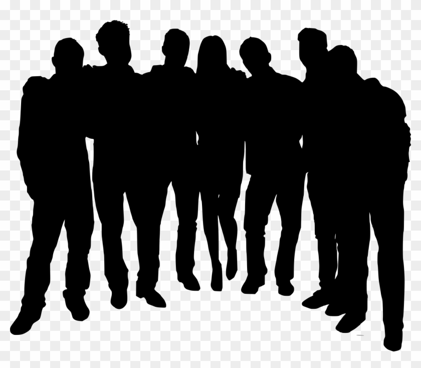 Crowd Of People Png - People Silhouette Transparent Background Clipart #219922