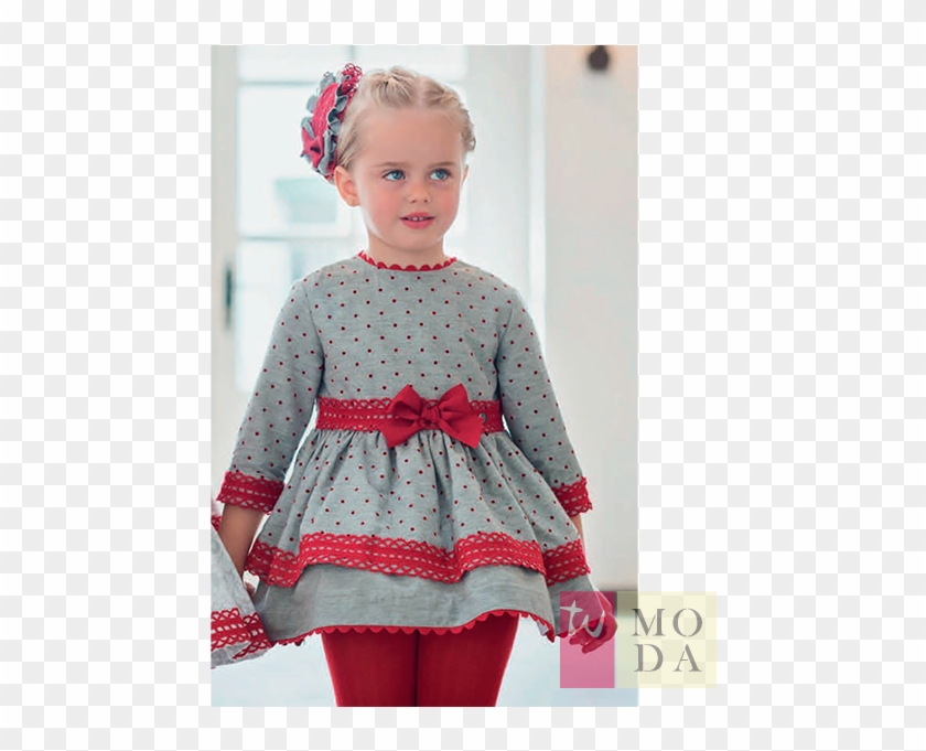 Vestido Dolce Petit 20 2243 V - Dolce Petit Grey And Red Dress Clipart #2100219
