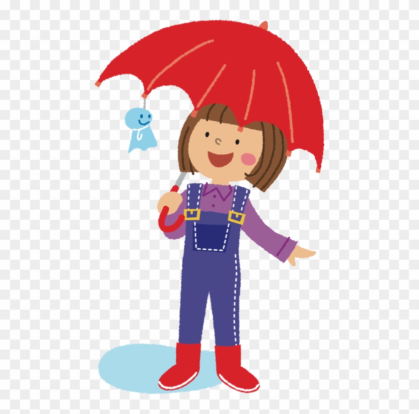 460 X 749 3 - Cartoon With Umbrella Png Clipart