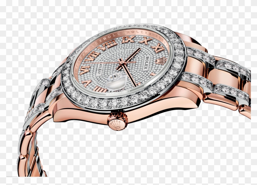 Diamond Men Watch Rolex Powder Sa Omega Clipart - Rolex Oyster Perpetual Pearlmaster - Png Download