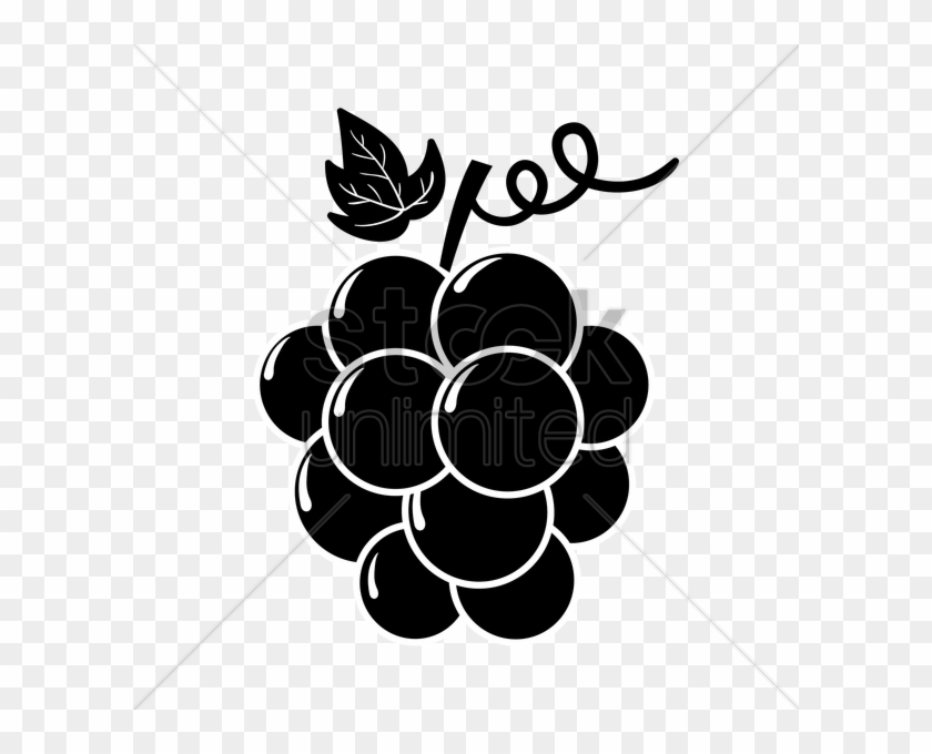Silhouette Of Grapes - Illustration Clipart #2102106