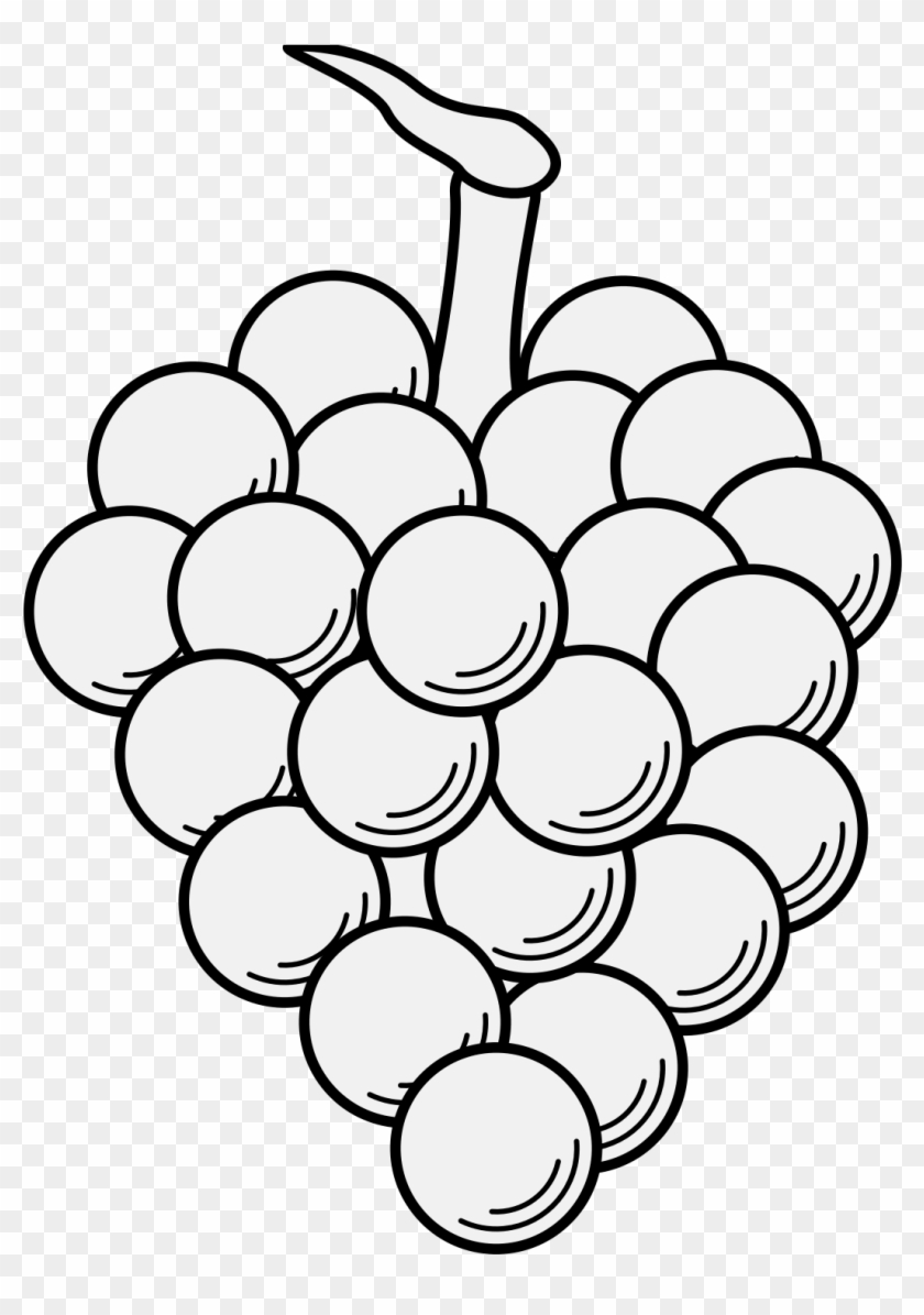 Bunch Of Grapes - Traceable Grapes Clipart #2102208