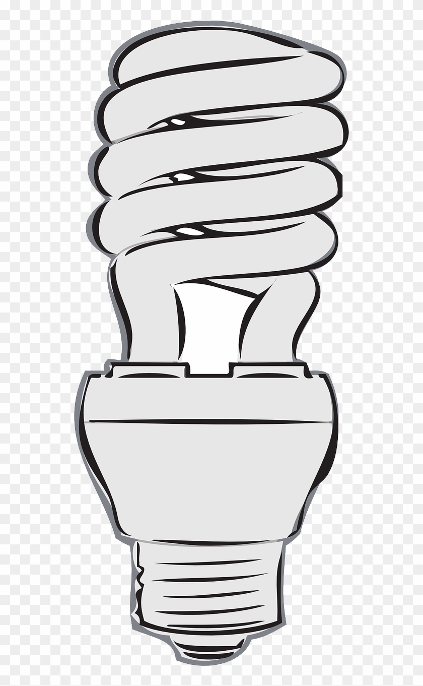 Download Free Printable Clipart And Coloring Pages - Clipart Fluorescent Light Bulb - Png Download