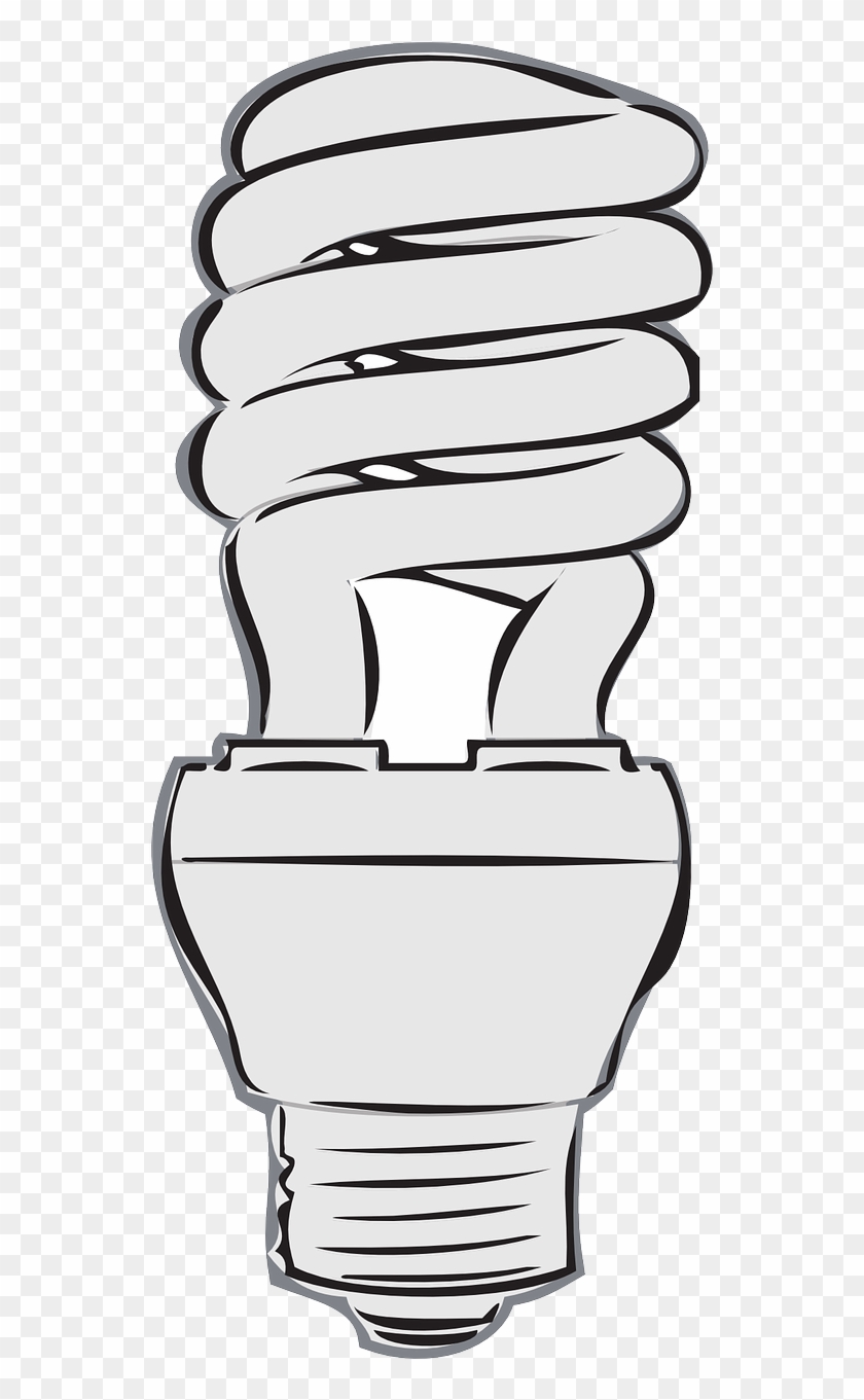 Download Free Printable Clipart And Coloring Pages - Clipart Fluorescent Light Bulb - Png Download #2102318