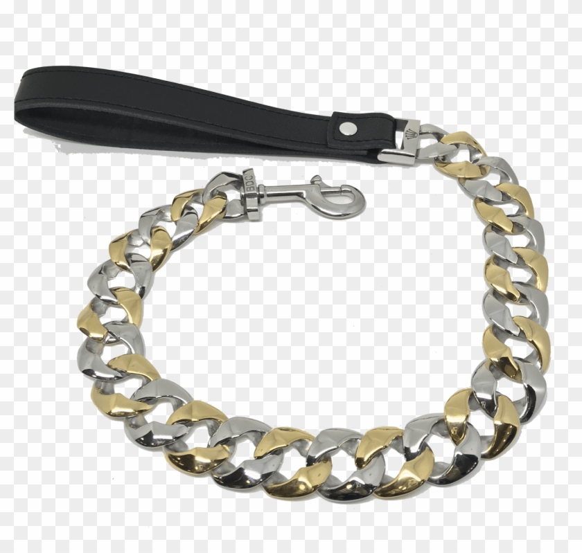 Capone Gold And Silver 2 Tone Dog Leash - Big Dog Leash Clipart #2103124