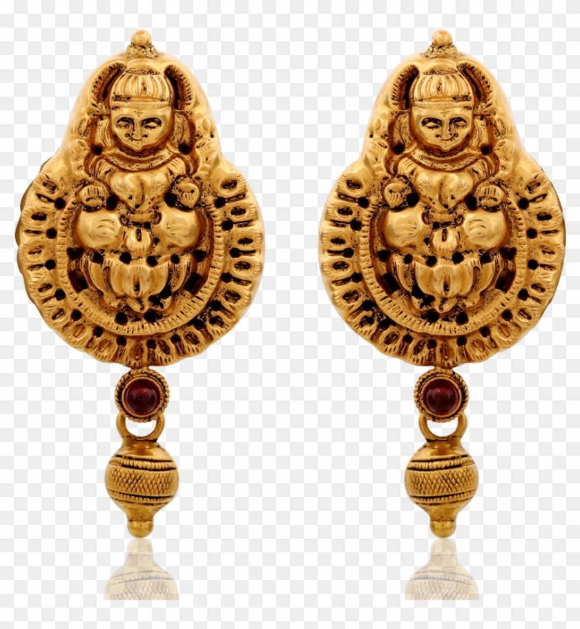 Divine Goddess Lakshmi Earrings - Brass Clipart #2103283