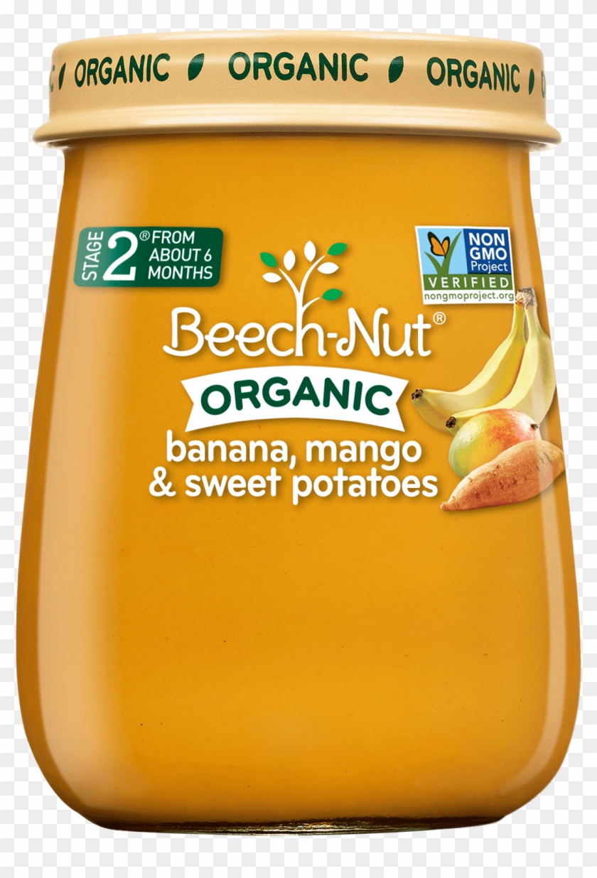 Organic Banana, Mango & Sweet Potatoes Jar - Beech Nut Baby Food Stage 2 Organic Clipart
