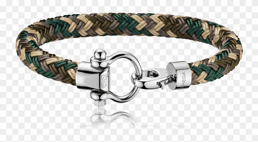 Bracelet Sailing Bracelet In Stainless Steel And Forest - Bracelet Clipart #2103934