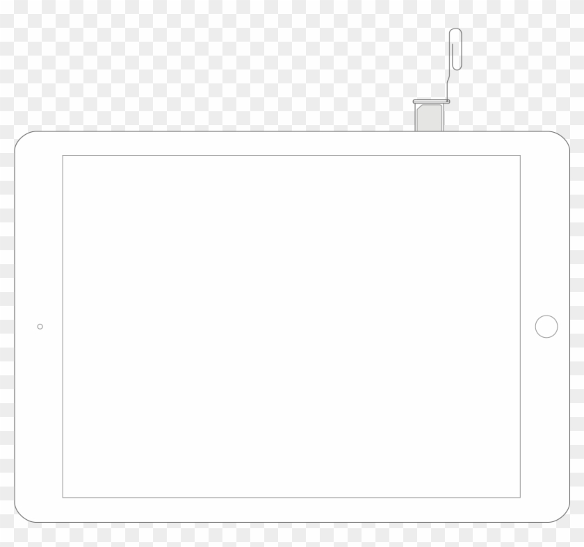 Sim Tray On Ipad - Office Supplies Clipart