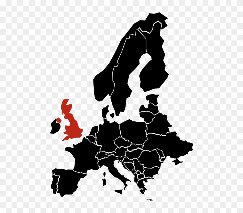 Europe Map Black Png Clipart #2105209
