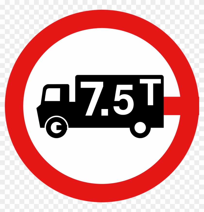 Traffic Signs Lorry - 7.5 Tonne Lorry Sign Clipart #2105804