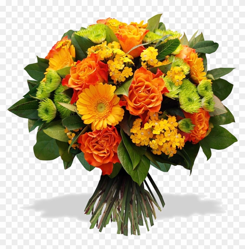 Bouquet Orange , Png Download - Bouquet Fete Des Grand Mere Clipart